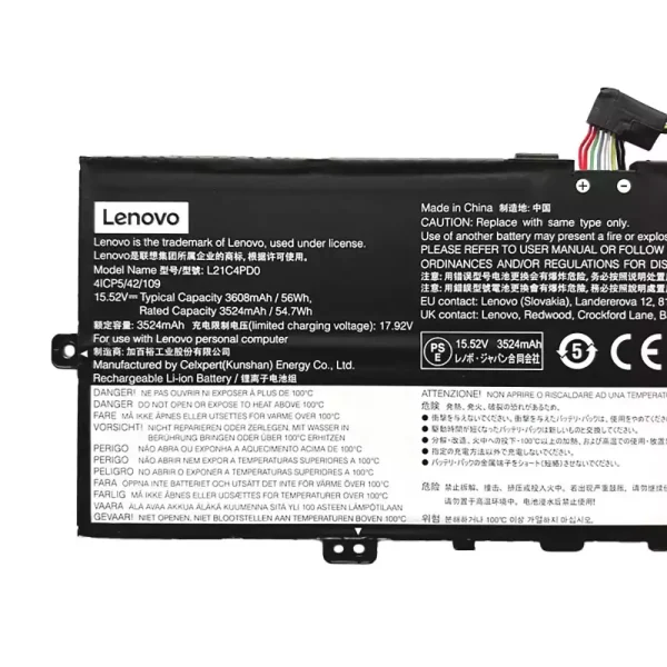 Batteri til bærbar computer LENOVO L21B4PD0 L21C4PD0 L21M4PD0 - Image 3