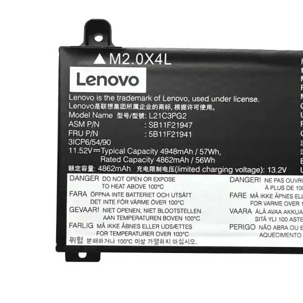 Batteri til bærbar computer Lenovo L21C3PG2 L21M3PG2 - Image 4