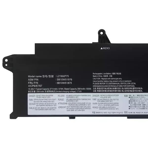 Batteri til bærbar computer LENOVO L21B4P71 L21M4P75 L21C4P75 L21L4P73 - Image 3