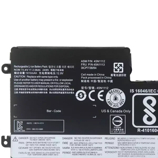 Batteri til bærbar computer LENOVO 45N1112 45N1113 - Image 3