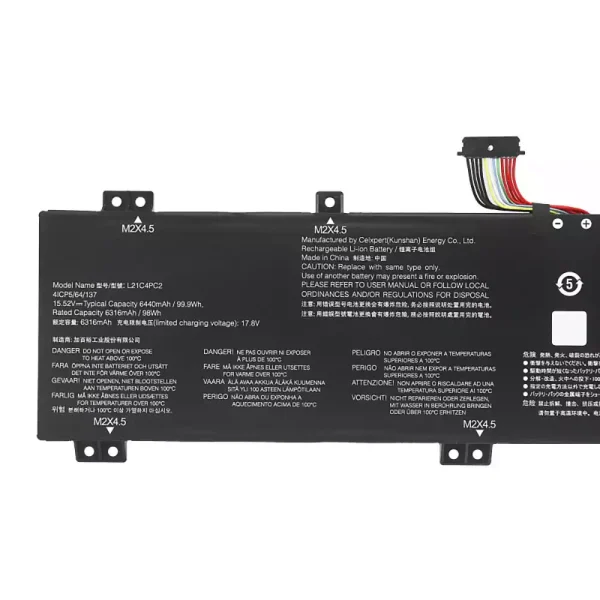 Batteri til bærbar computer LENOVO L21C4PC2 L21C4PC3 L21D4PC2 L21M4PC5 L21M4PC6 - Image 3