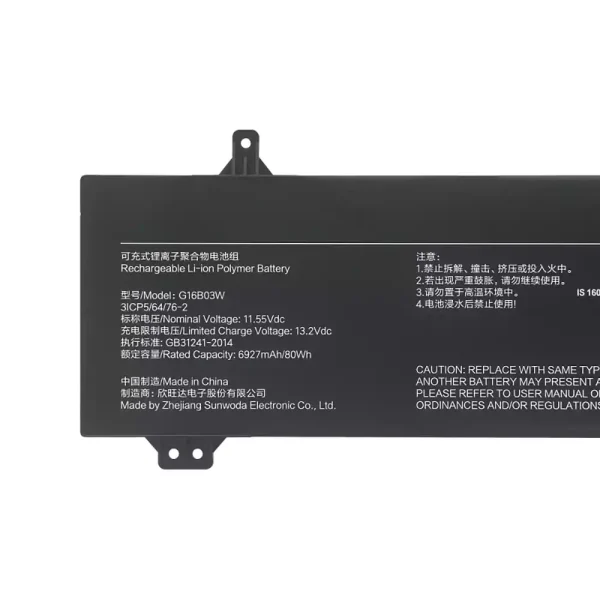 Batteri til bærbar computer G16B03W,Redmi G Pro 2022/Redmi G Pro 2024 - Image 3