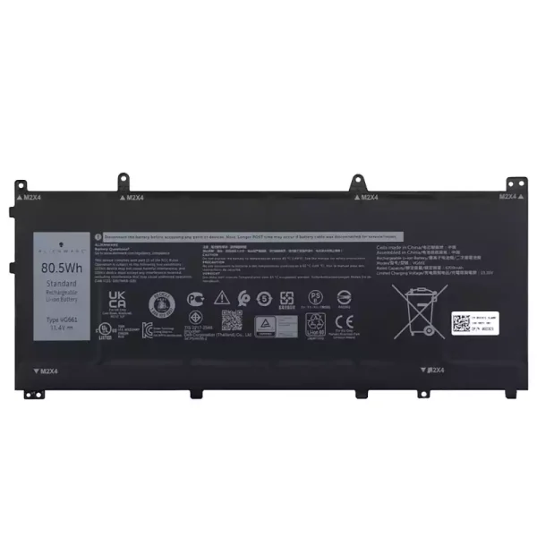 Batteri til bærbar computer DELL VG661 V4N84,DELL Alienware x14 R1 R2