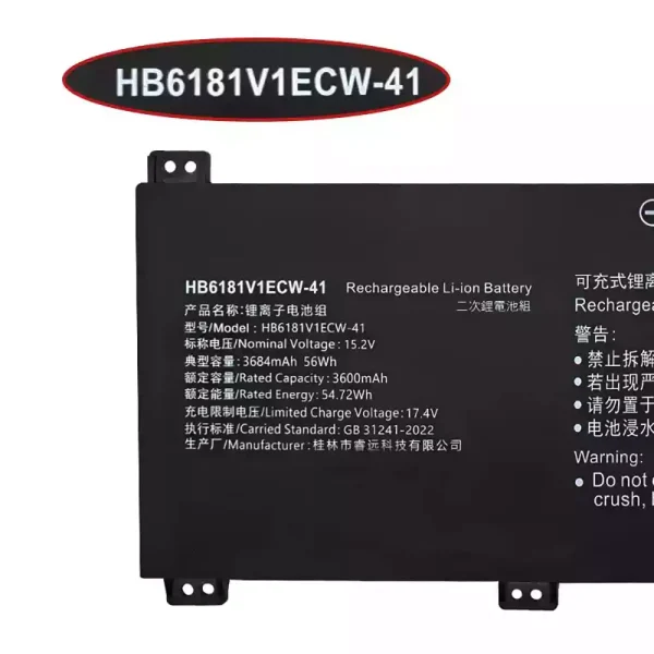 Batteri til bærbar computer HUAWEI HB6181V1ECW-41 - Image 3