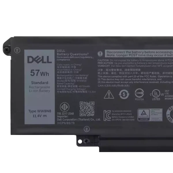 Batteri til bærbar computer DELL WW8N8 66DWX - Image 3