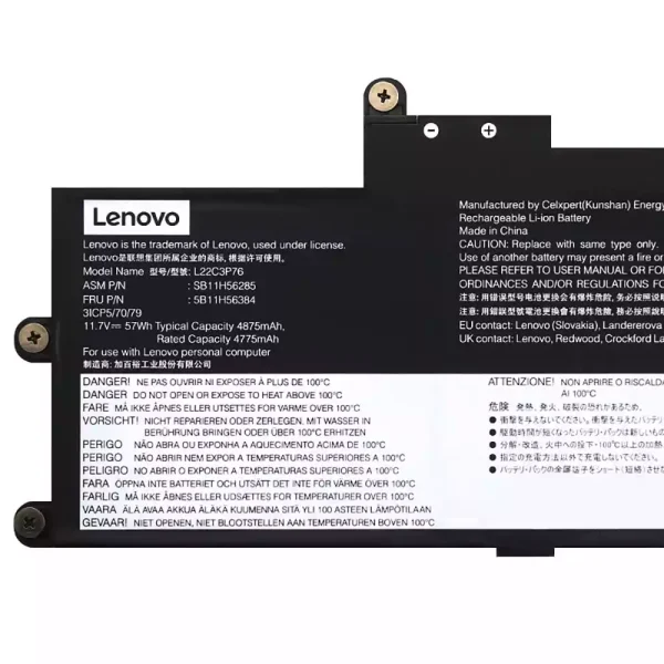 Batteri til bærbar computer LENOVO L22C3P76 SB11H56285 5B11H56384 - Image 3