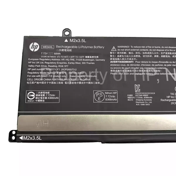Batteri til bærbar computer HP WE04XL HSTNN-WB0F N39857-005 - Image 3
