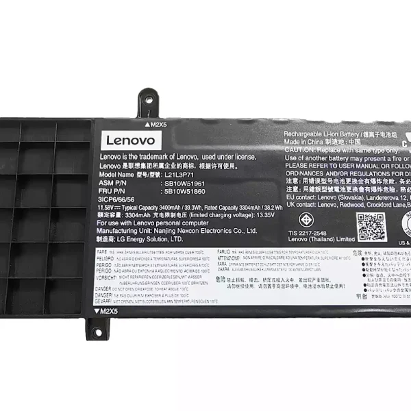 Batteri til bærbar computer LENOVO L21L3P71 L21C3P71 L21M3P71 - Image 3