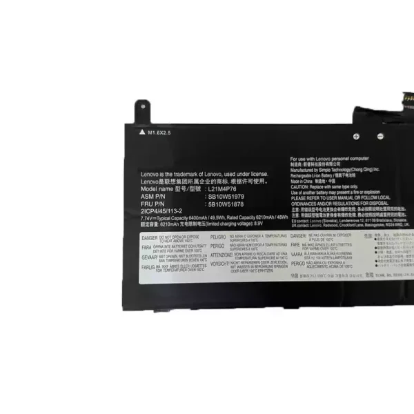 Batteri til bærbar computer LENOVO L21M4P76 L21D4P76 - Image 3