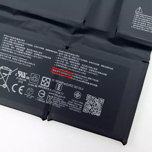 Batteri til bærbar computer Microsoft G3HTA071H,Microsoft Surface Laptop Studio 1964 - Image 3