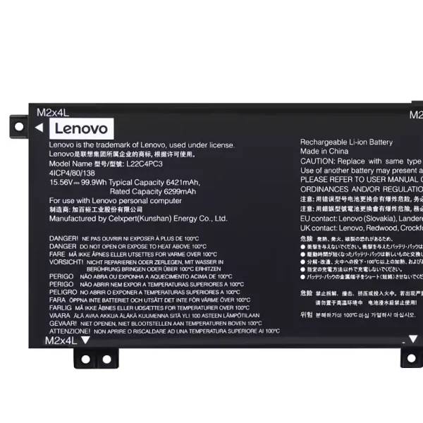 Batteri til bærbar computer LENOVO L22C4PC3 L22D4PC3 L22M4PC3 - Image 3
