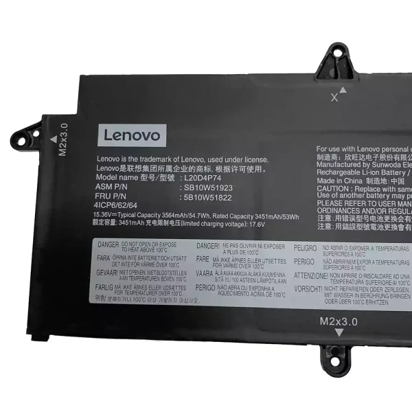 Batteri til bærbar computer LENOVO L20M4P74 L20C4P74 - Image 2