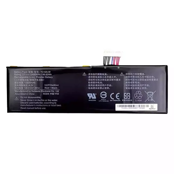 Batteri til bærbar computer TC12A-W 13-202-jj8330