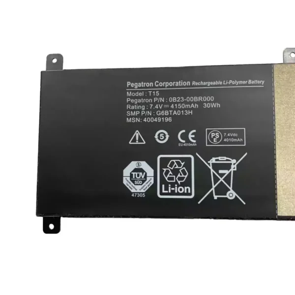 Batteri til bærbar computer 0B23-00BR000 G6BTA013H T15 - Image 2