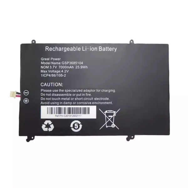 Batteri til bærbar computer GSP3685104