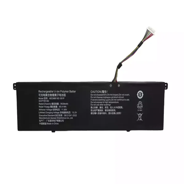 Batteri til bærbar computer AEC686182-3S1P