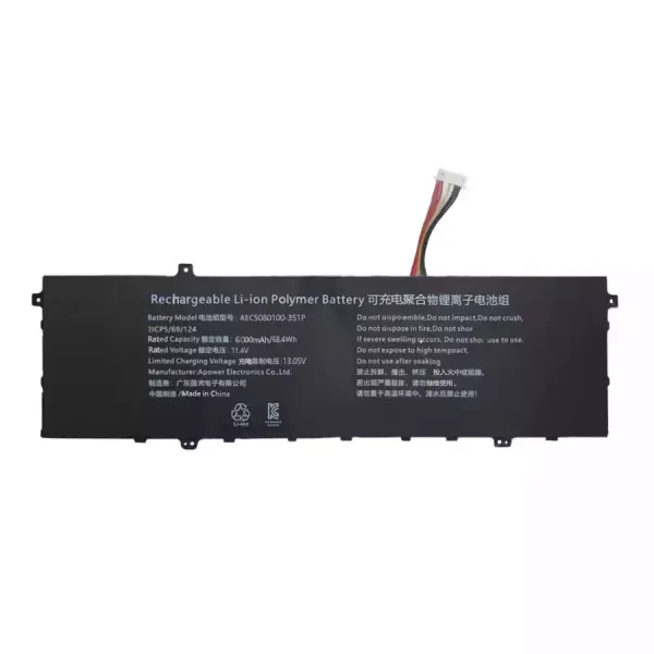 Batteri til bærbar computer AEC5080100-3S1P