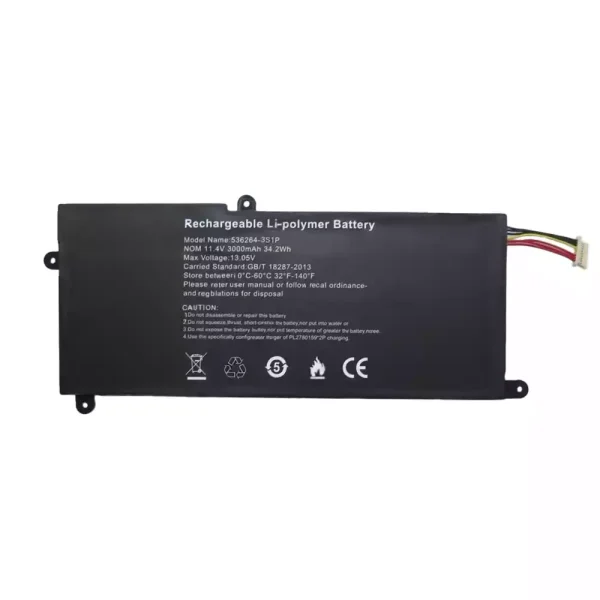 Batteri til bærbar computer 536264-3S1P