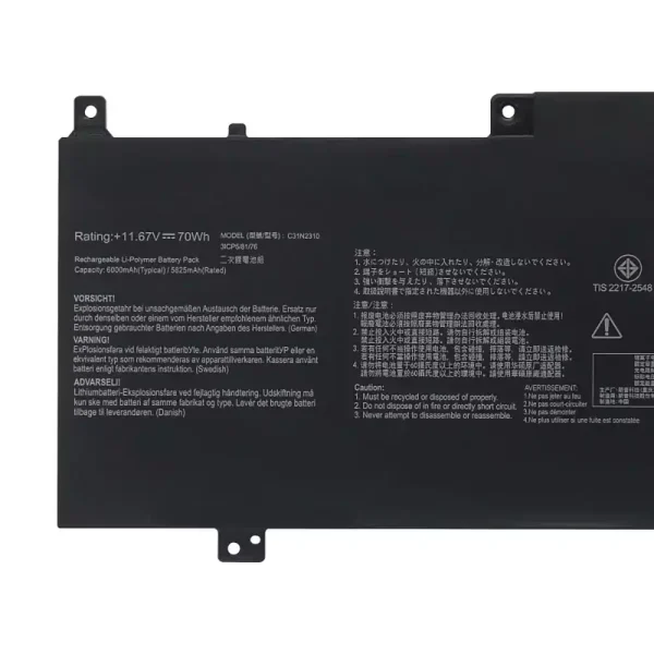 Batteri til bærbar computer ASUS C31N2310 - Image 3