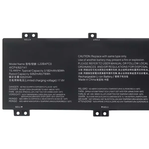 Batteri til bærbar computer LENOVO L22B4PC0 L22M4PC0 L22D4PC0 L22C4PC0 L22X4PC0 - Image 3