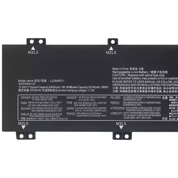 Batteri til bærbar computer LENOVO L22M4PC1 L22D4PC1 L22X4PC1 - Image 3