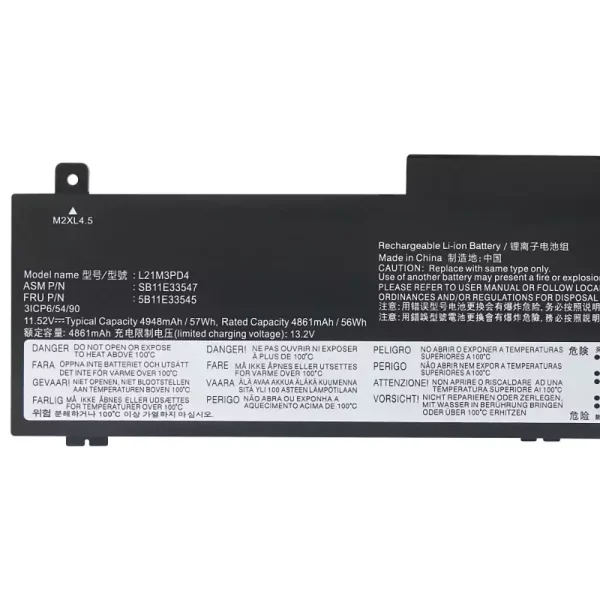 Batteri til bærbar computer LENOVO L21M3PD4 - Image 3