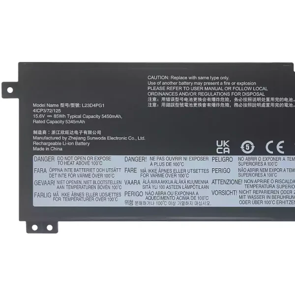 Batteri til bærbar computer LENOVO L23N4PG1 L23X4PG1 L23D4PG1 - Image 3