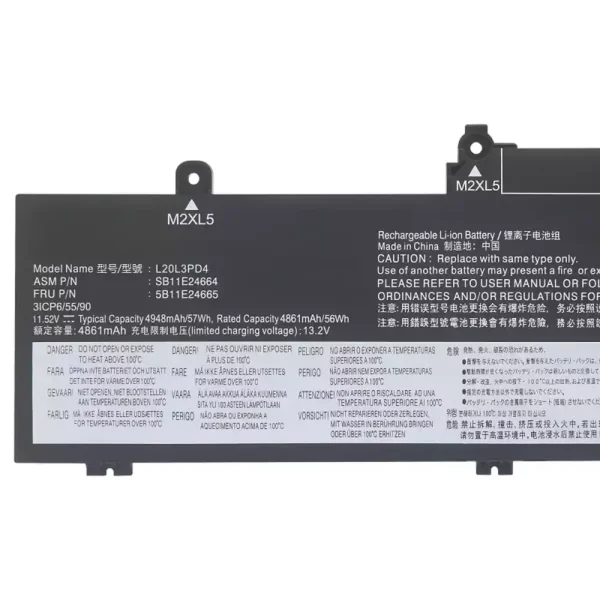 Batteri til bærbar computer LENOVO L20M3PD4 L20L3PD4 - Image 3
