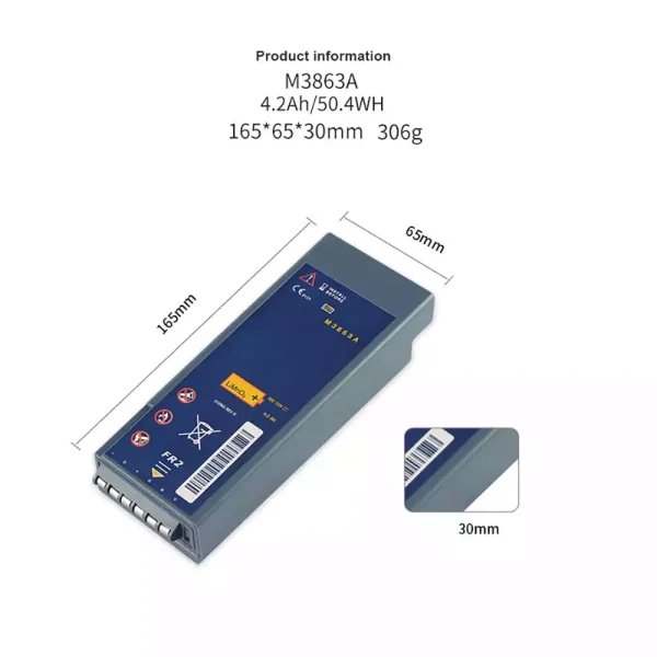 Batteri til Philips HeartStart FR2 HeartStart FR2+ M3860A M3861A M3863A M3840A M3841A - Billede 3