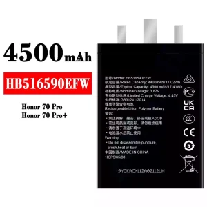 Batteri HB516590EFW til HUAWEI Honor 70 Pro / Honor 70 Pro+