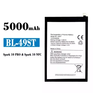 Batteri BL-49ST til Tecno Spark 10 pro / Spark 10 NFC