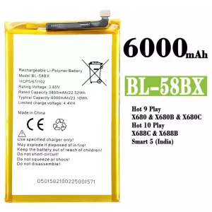 Batteri BL-58BX til Infinix Hot 9 Play /Hot 10 Play