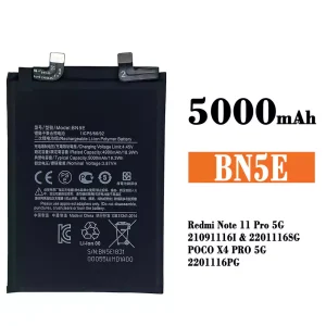 Batteri BN5E til Xiaomi Redmi Note 11 Pro 5G / POCO X4 PRO 5G