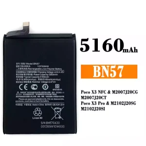 Batteri BN57 til Xiaomi Poco X3 NFC /Poco X3 Pro
