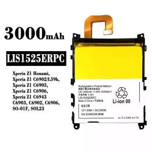 Batteri LIS1525ERPC til Sony Xperia Z1 Honami, Xperia Z1 C6902 C6903 C6906 C6943 SO-01F SOL23