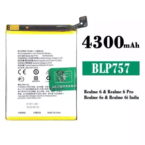 Batteri BLP757 til OPPO Realme 6 / Realme 6i India / Realme 6 pro / Realme 6s