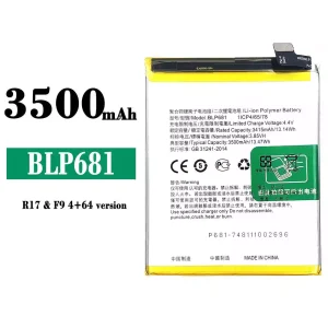 Batteri BLP681 til OPPO R17 / F9 4+64 version