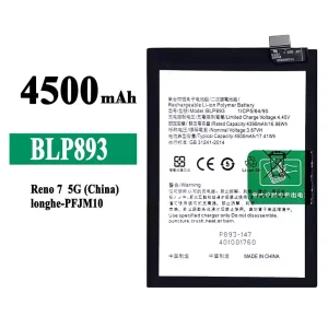 Batteri BLP893 til OPPO Reno 7
