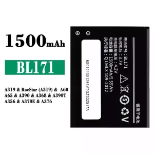 Batteri BL171 til Lenovo A319 / RocStar (A319) / A60 / A65 / A390 / A368 / A390T / A356 / A370E / A376
