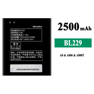 Batteri BL229 til Lenovo A8/A806/A808T