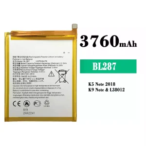 Batteri BL287 til Lenovo K5 Note 2018/K9 Note