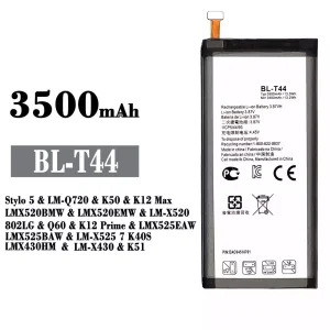 Batteri BL-T44 til LG Stylo 5 / K50 / K12 Max /Q60 / K12 Prime /LK51