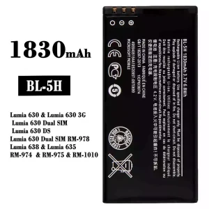 Batteri BL-5H til Nokia Lumia 630 / Lumia 638 / Lumia 635 / RM-974 / RM-975 / RM-1010