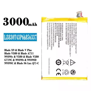 Batteri Li3830T43P6h856337 til ZTE Blade X9/Blade V Plus/Blade V580/Blade A711