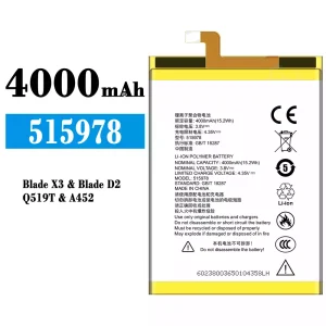 Batteri 515978 til ZTE Blade X3/Blade D2