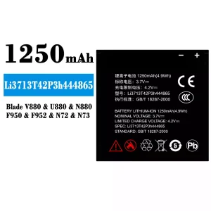 Batteri Li3713T42P3h444865 til ZTE Blade V880/U880/N880/F950/F952/N72/N73