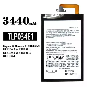 Batteri TLP034E1 til BlackBerry Keyone