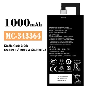 Batteri MC-343364 til Amazon Kindle Oasis 2 9th /58-000173