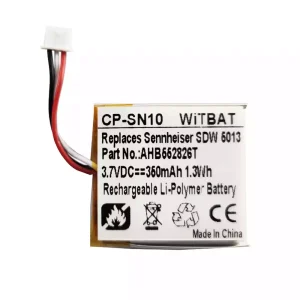 Nyt batteri til hovedtelefoner Sennheiser GSP 350,GSP 500,GSP 670
