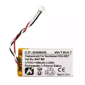 Nyt batteri til hovedtelefoner Sennheiser BAP 800,AHB571935PCT-03